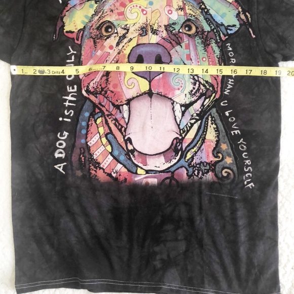 3-D TEES Distressed Boho Hippie Artsy Dog Love Tee - Picture 7 of 8
